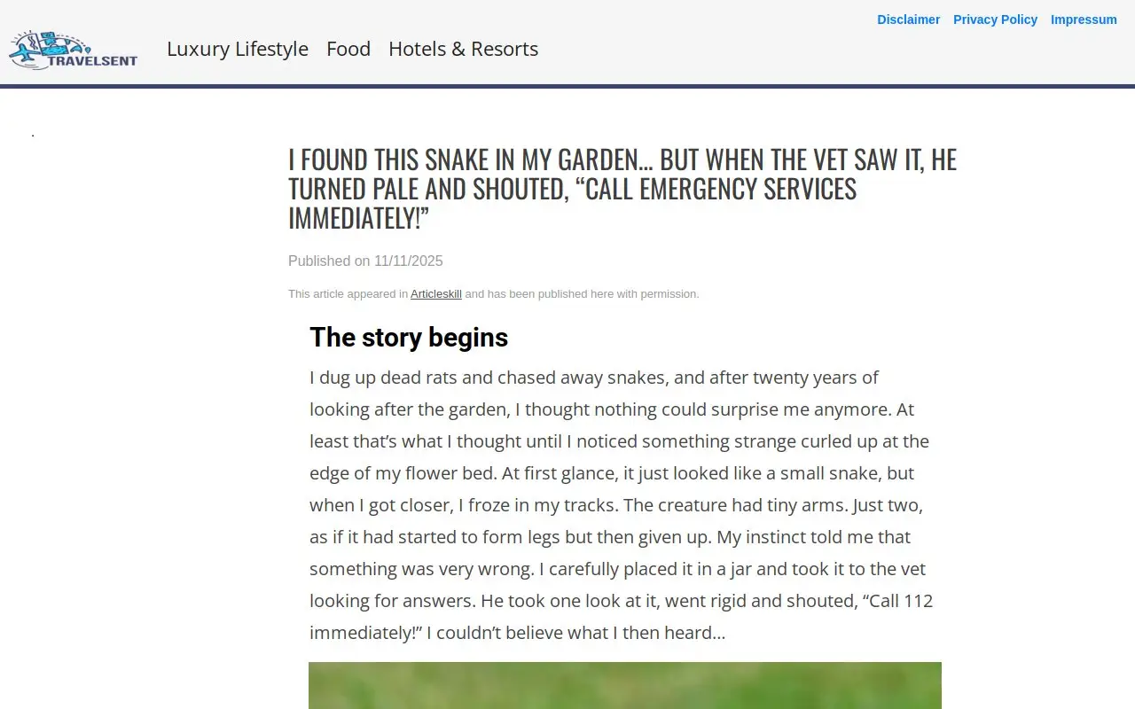 Landing page screenshot