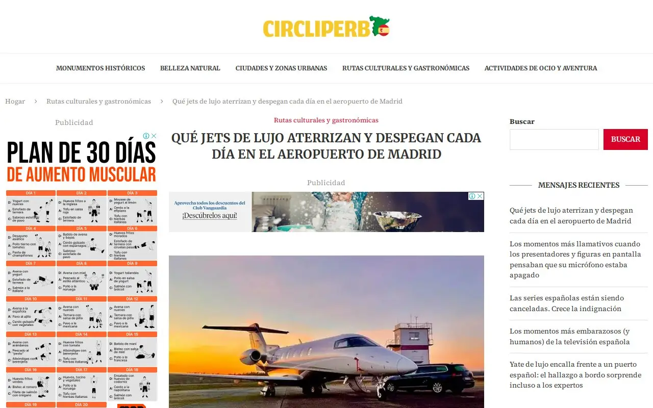 Landing page screenshot