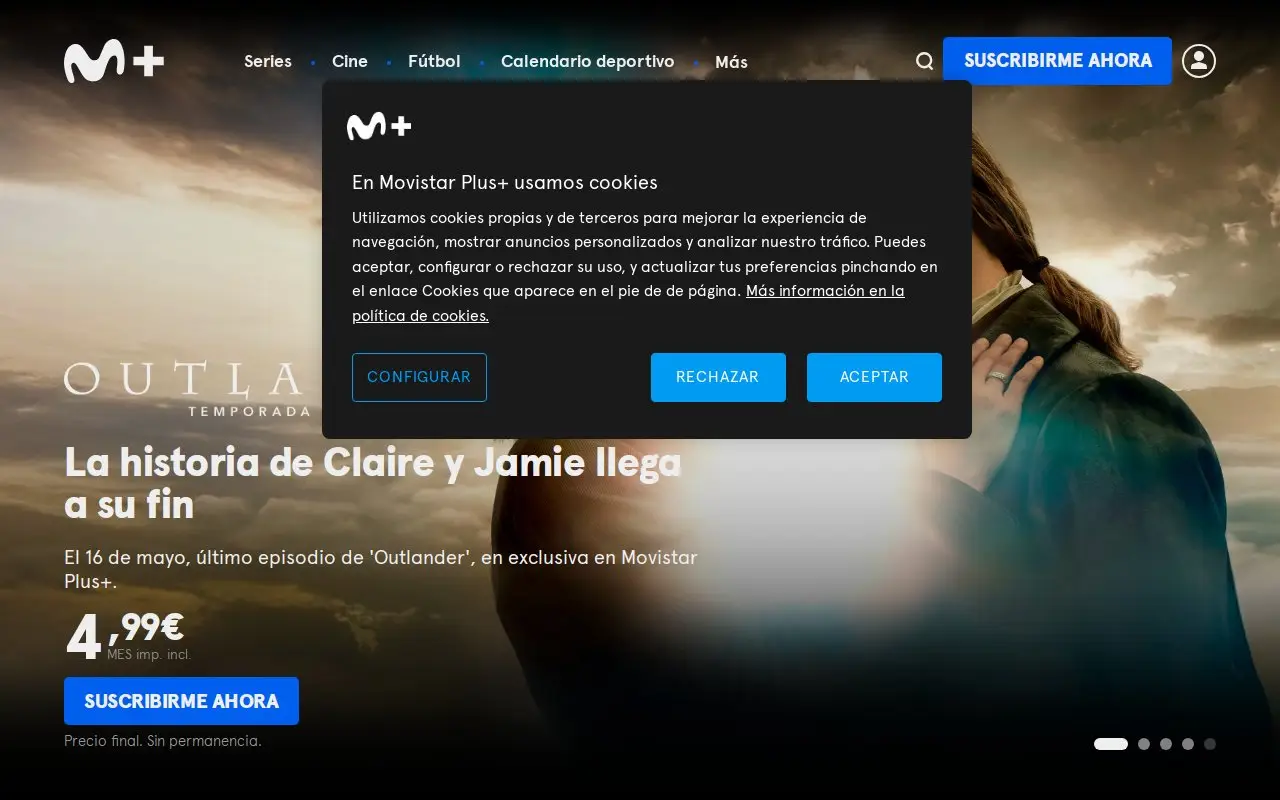 Landing page screenshot