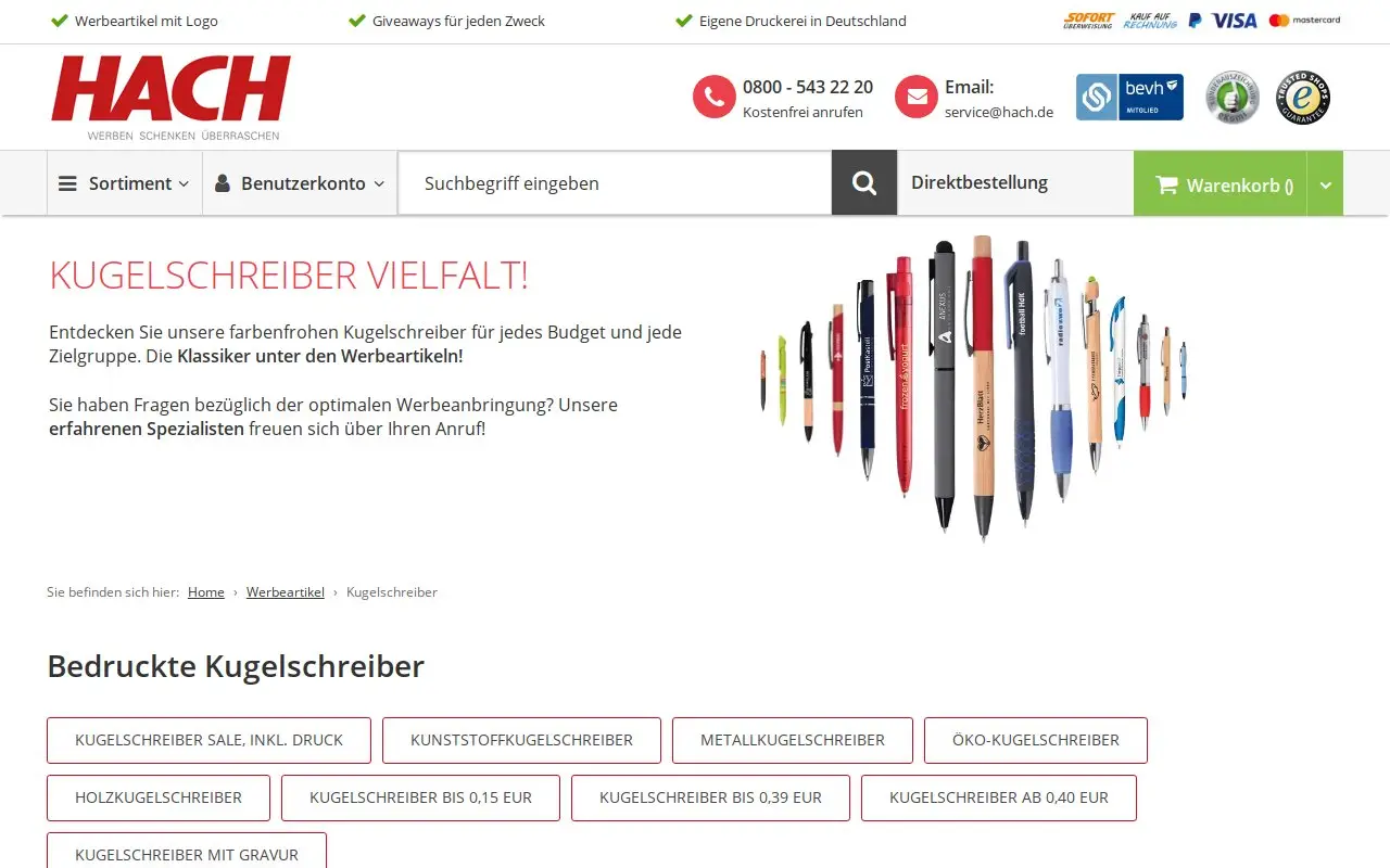 Landing page screenshot