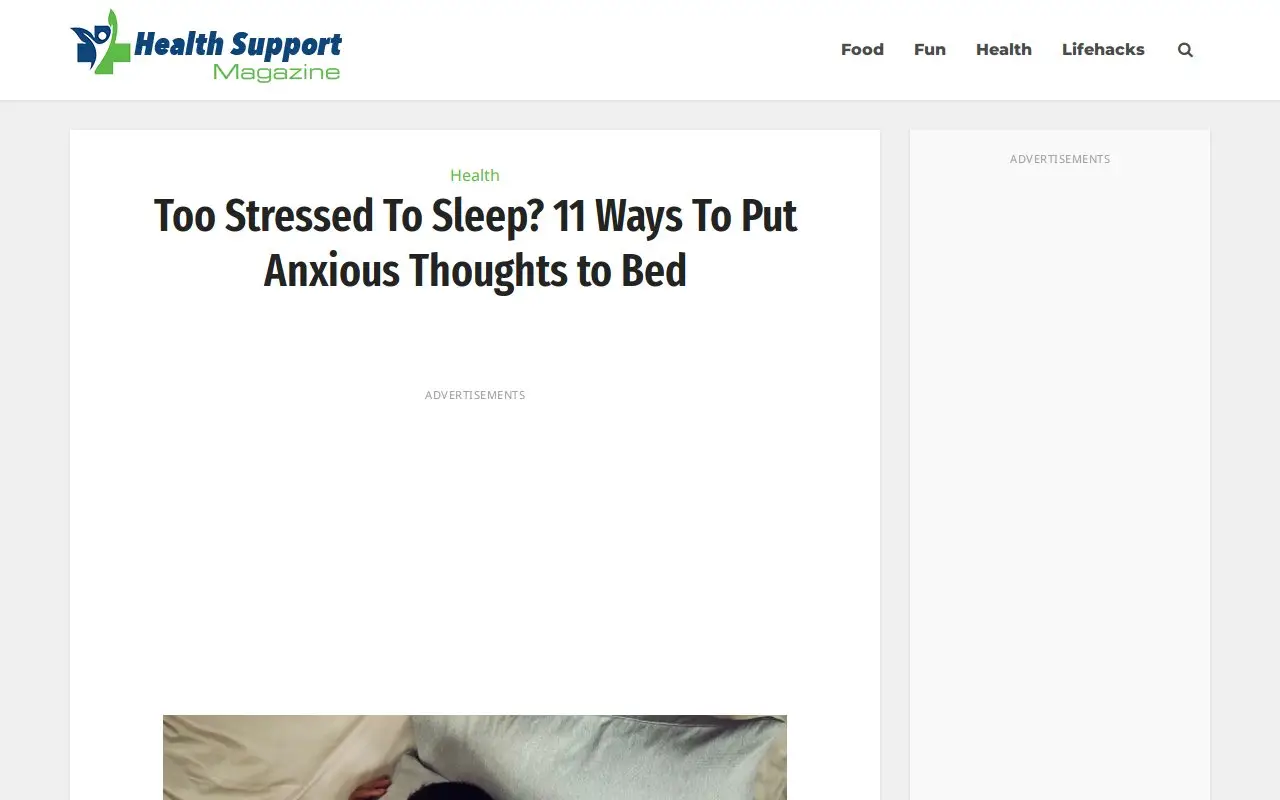 Landing page screenshot