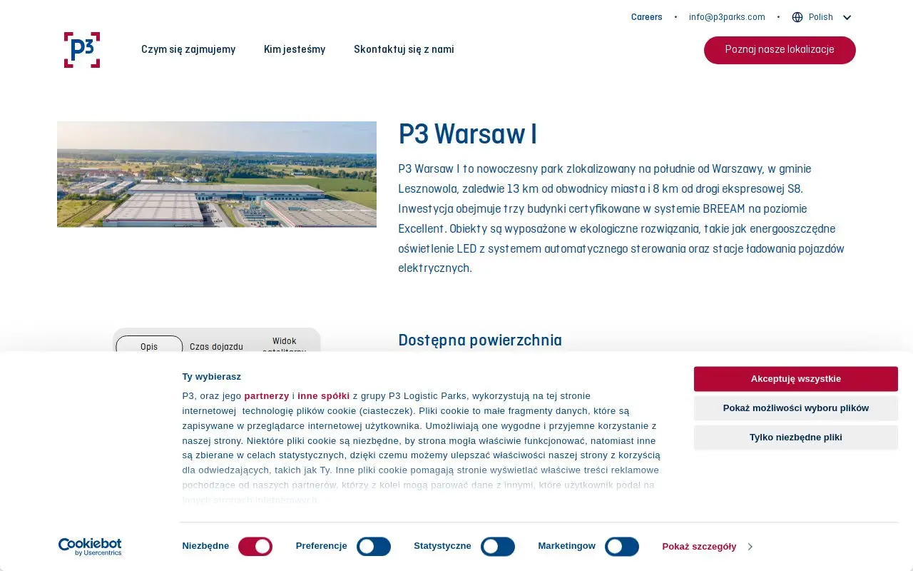 Landing page screenshot
