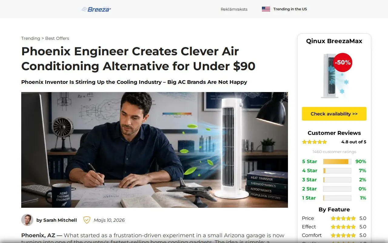 Landing page screenshot