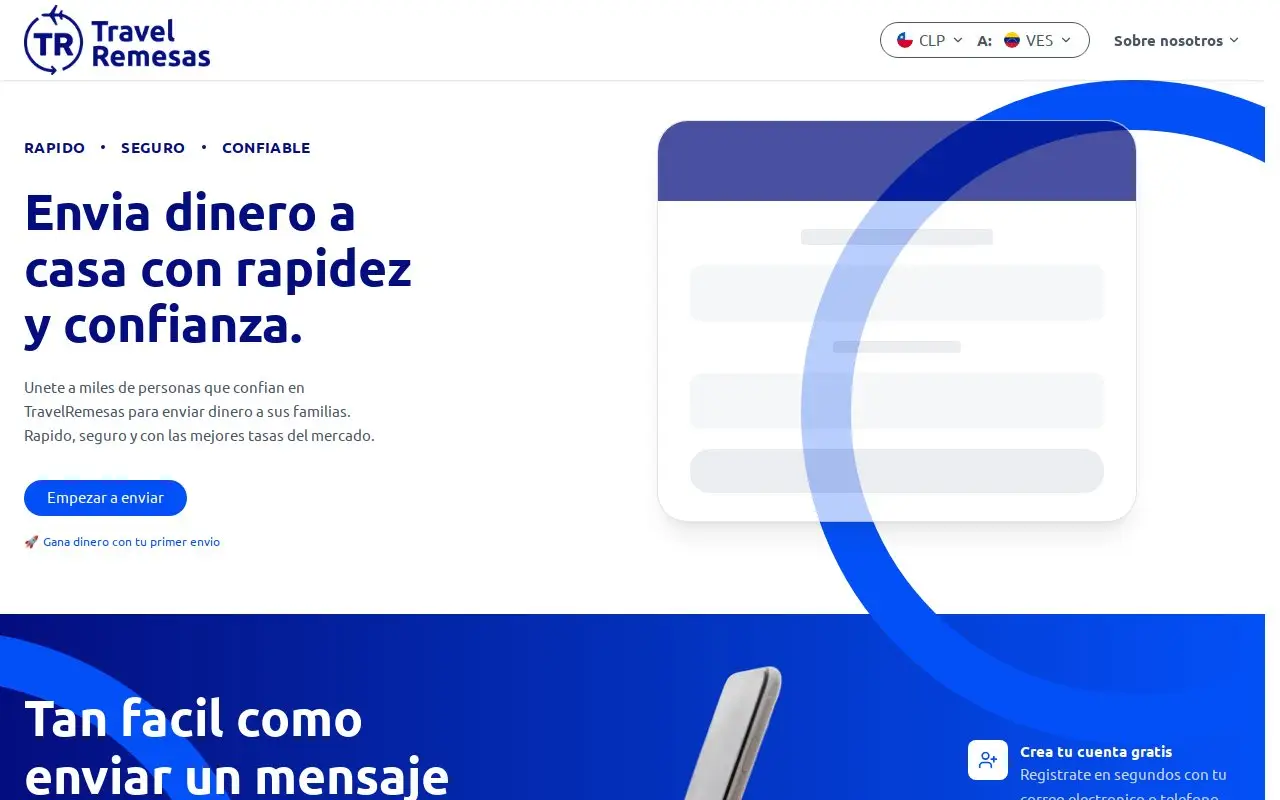Landing page screenshot