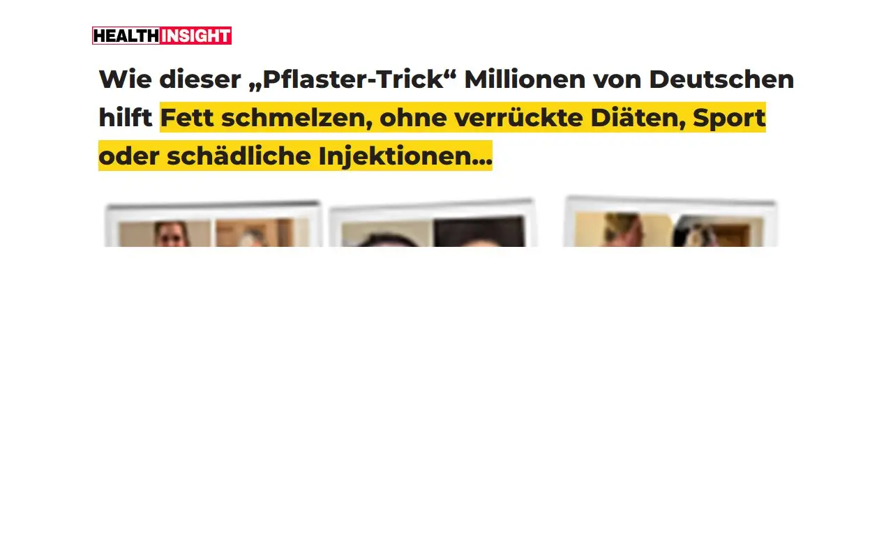 Landing page screenshot
