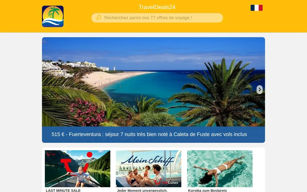 Landing page screenshot