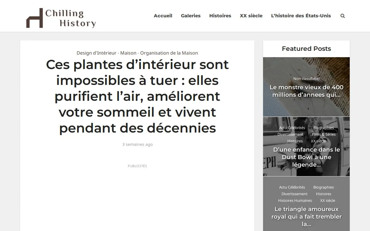 Landing page screenshot