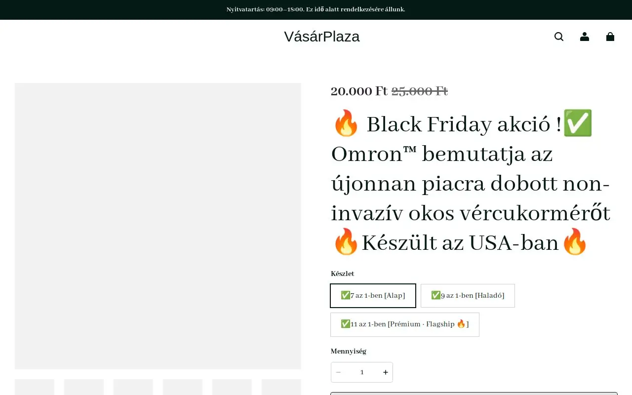 Landing page screenshot