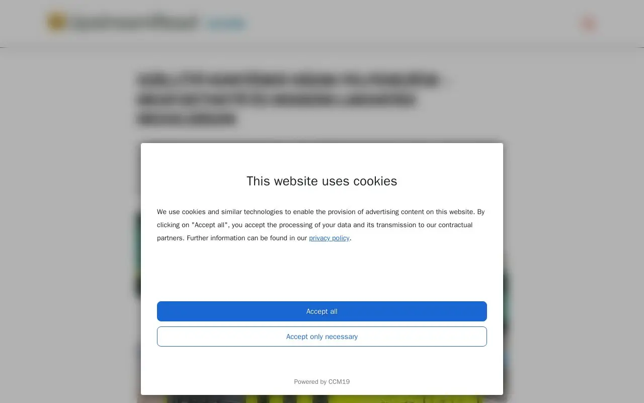 Landing page screenshot