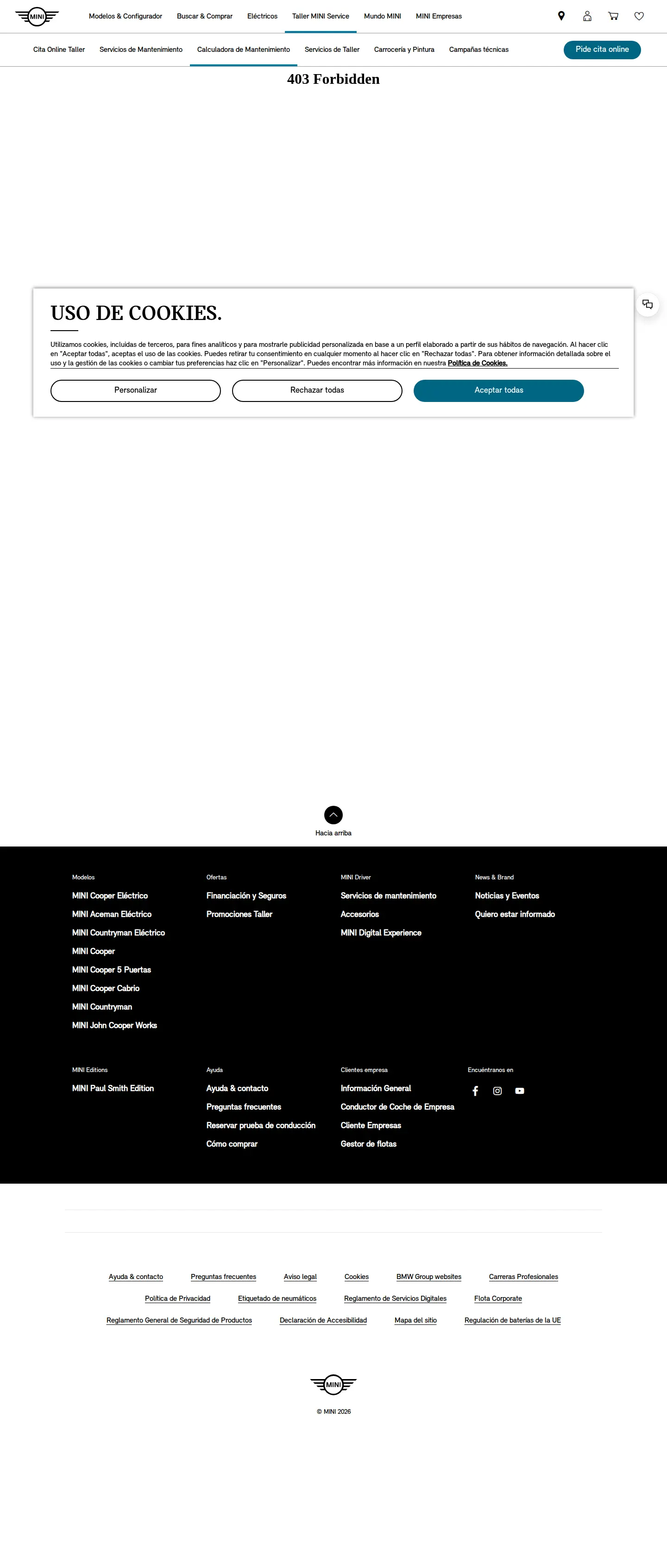 Landing page screenshot