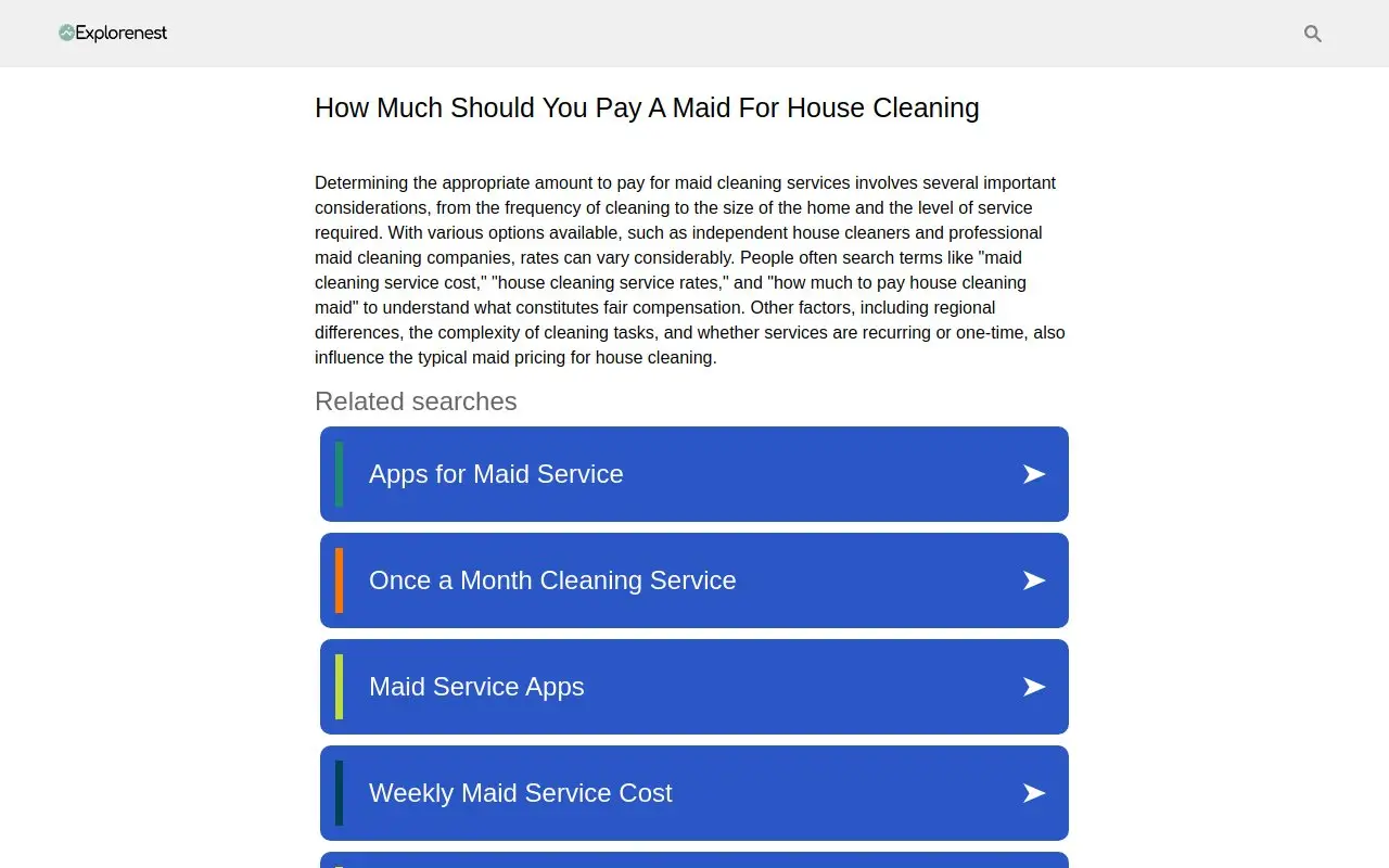 Landing page screenshot