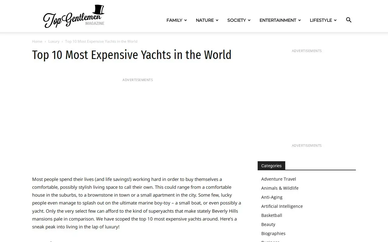 Landing page screenshot