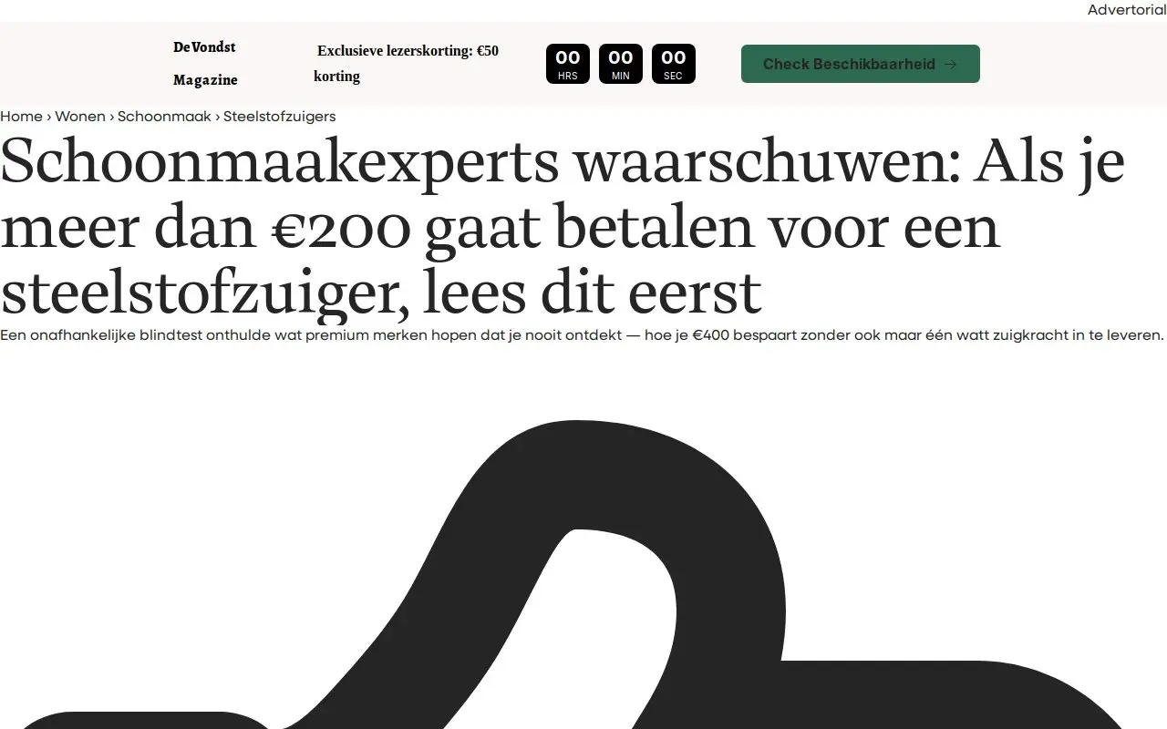 Landing page screenshot