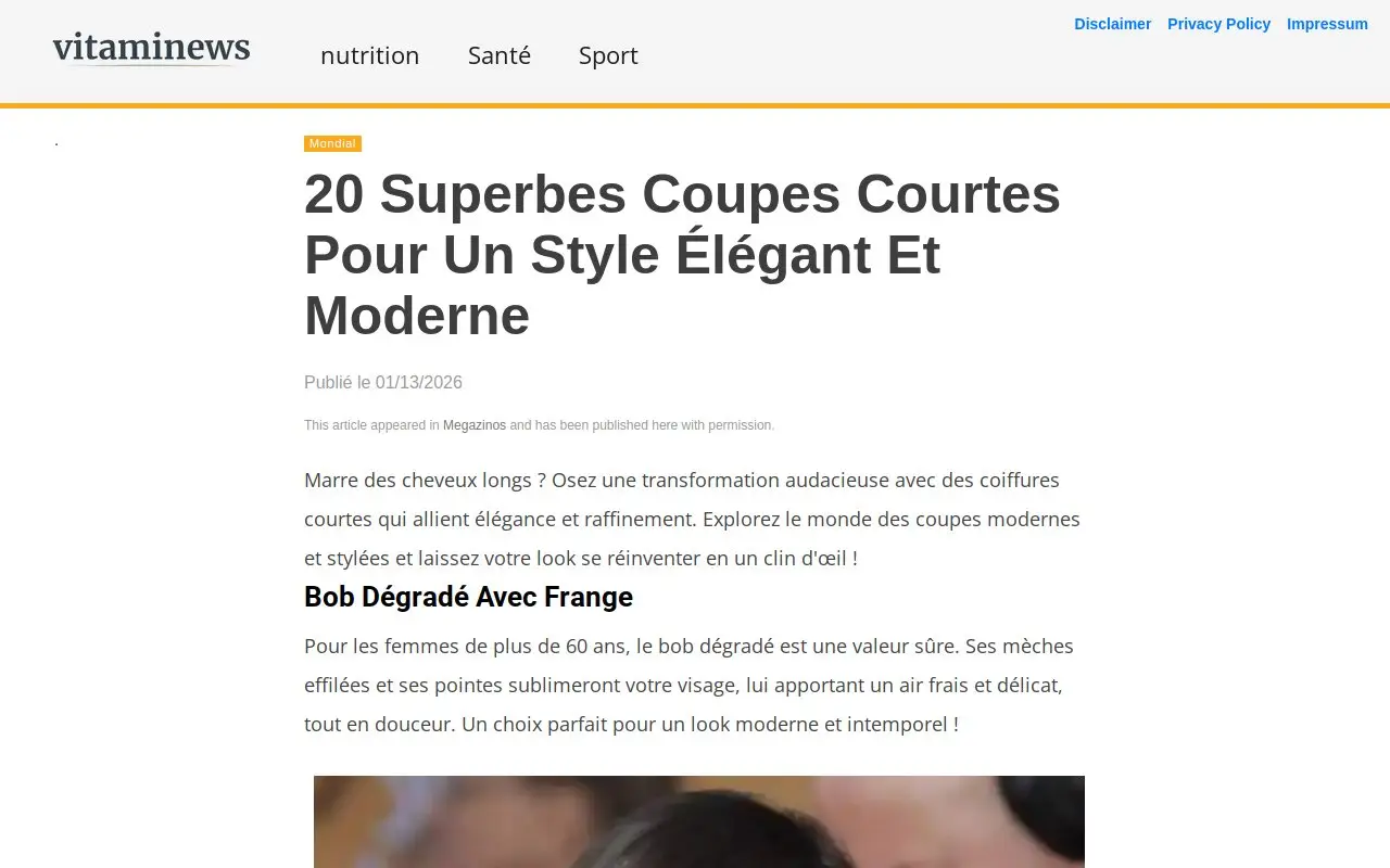 Landing page screenshot