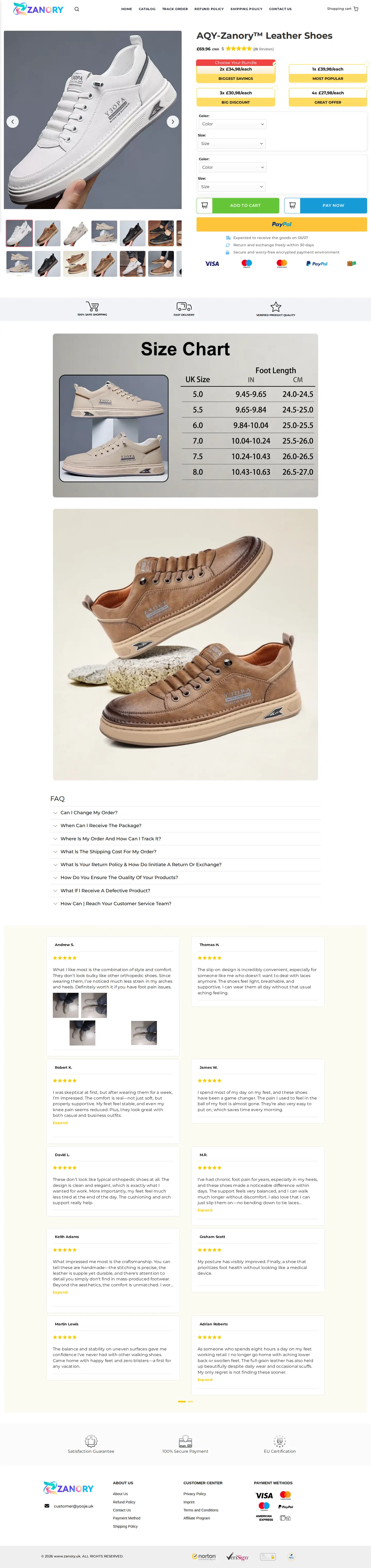 Landing page screenshot