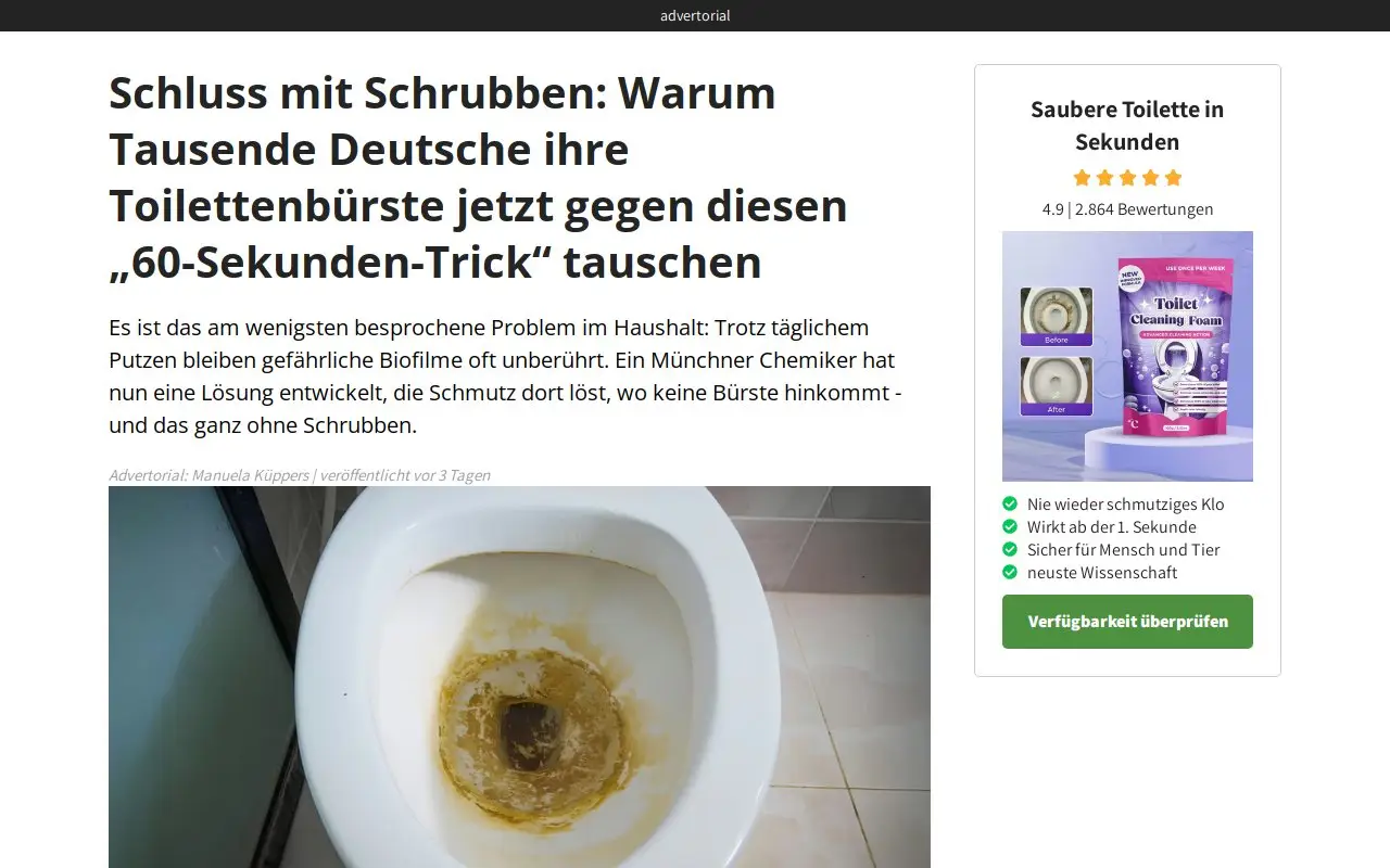 Landing page screenshot