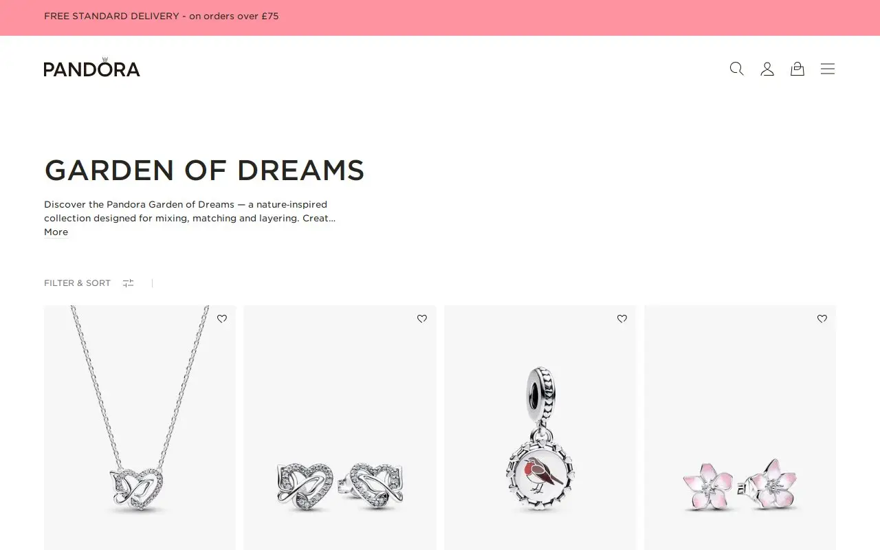 Landing page screenshot