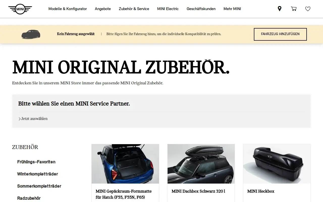 Landing page screenshot