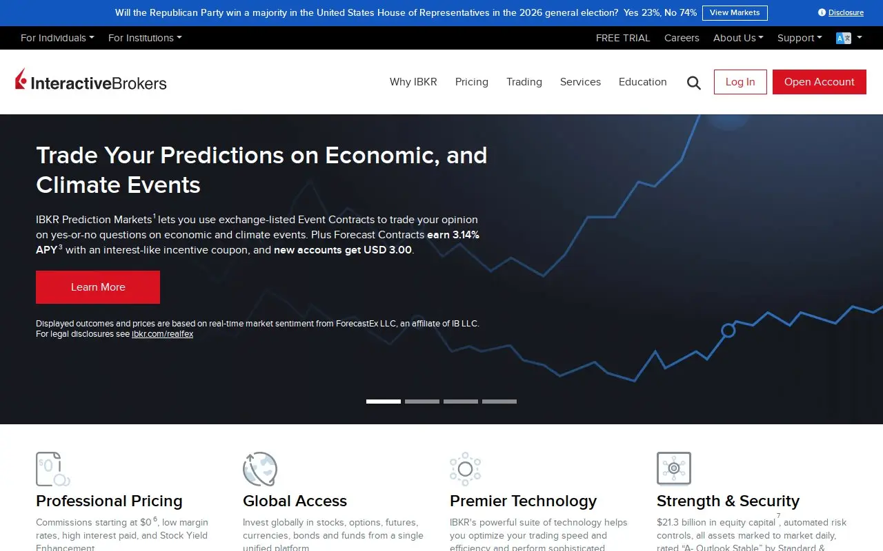 Landing page screenshot