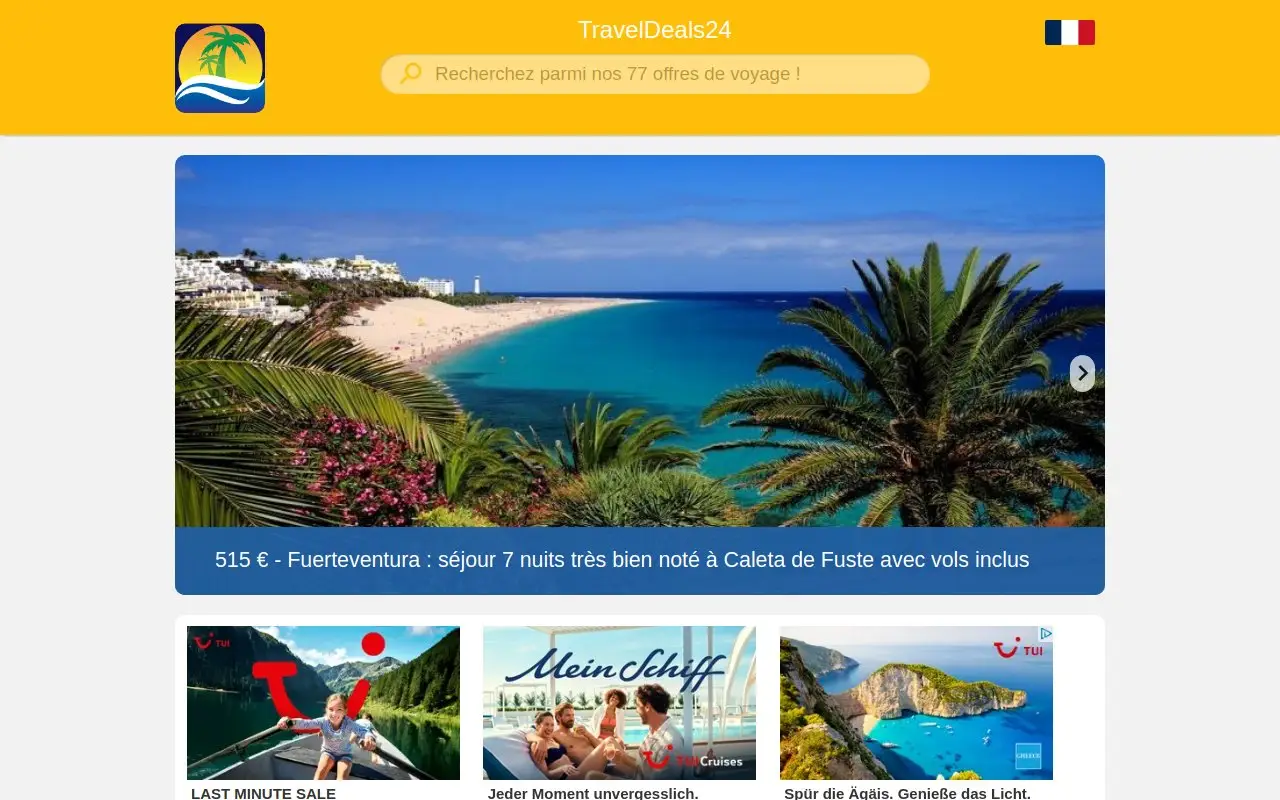 Landing page screenshot