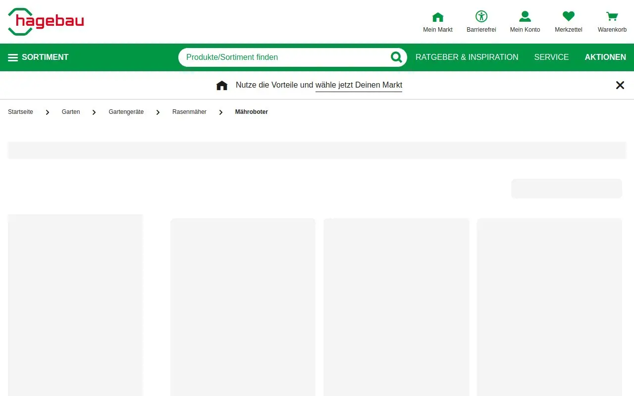 Landing page screenshot