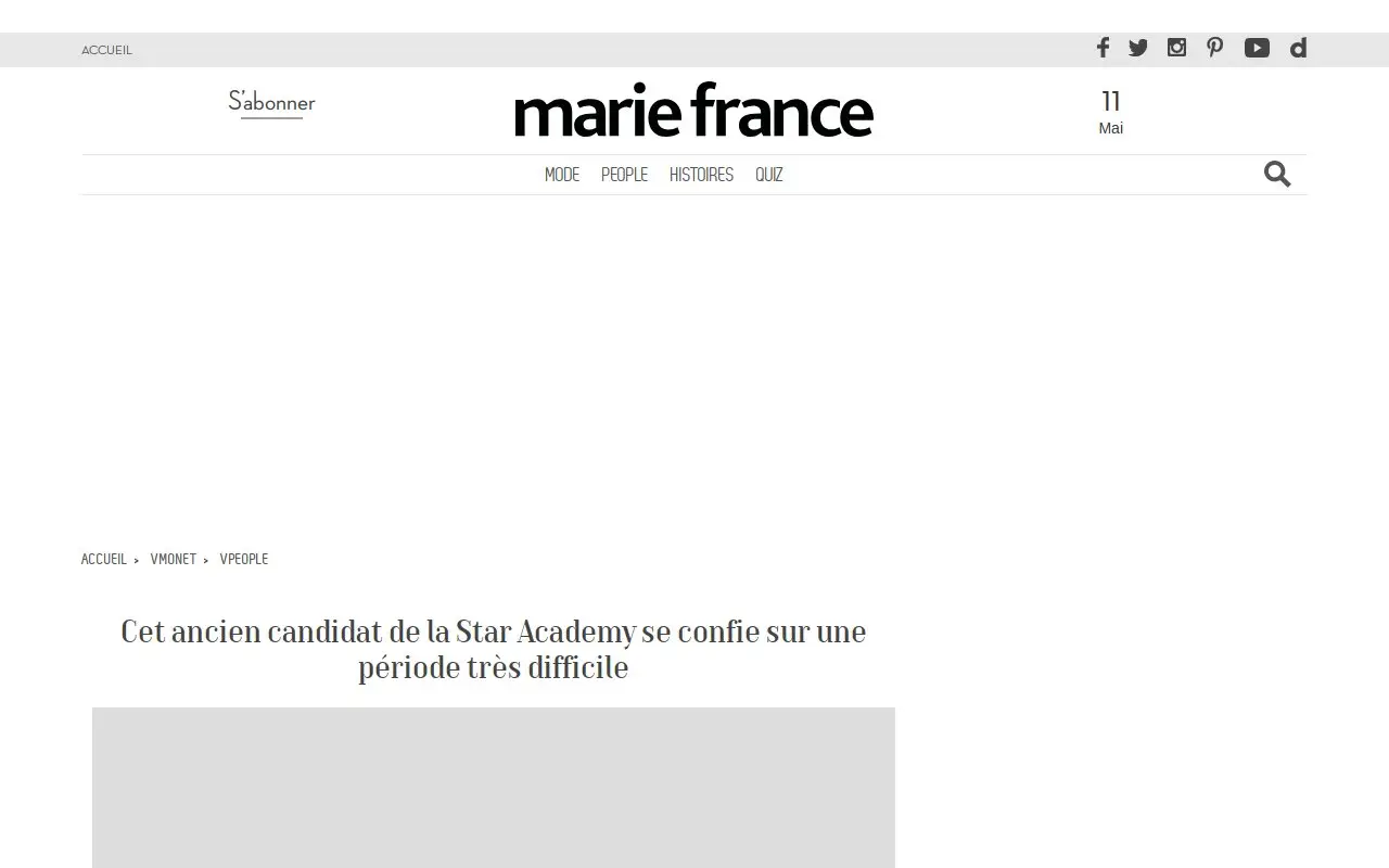 Landing page screenshot