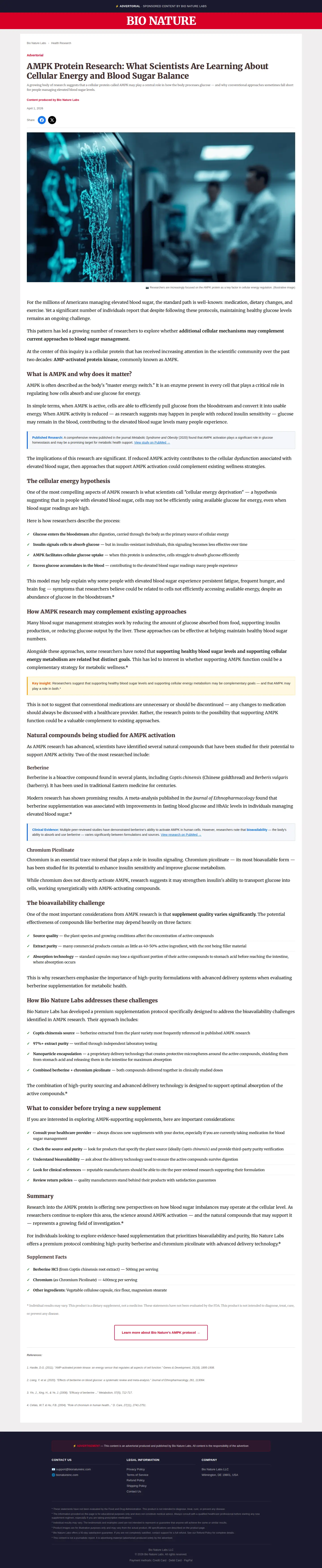Landing page screenshot
