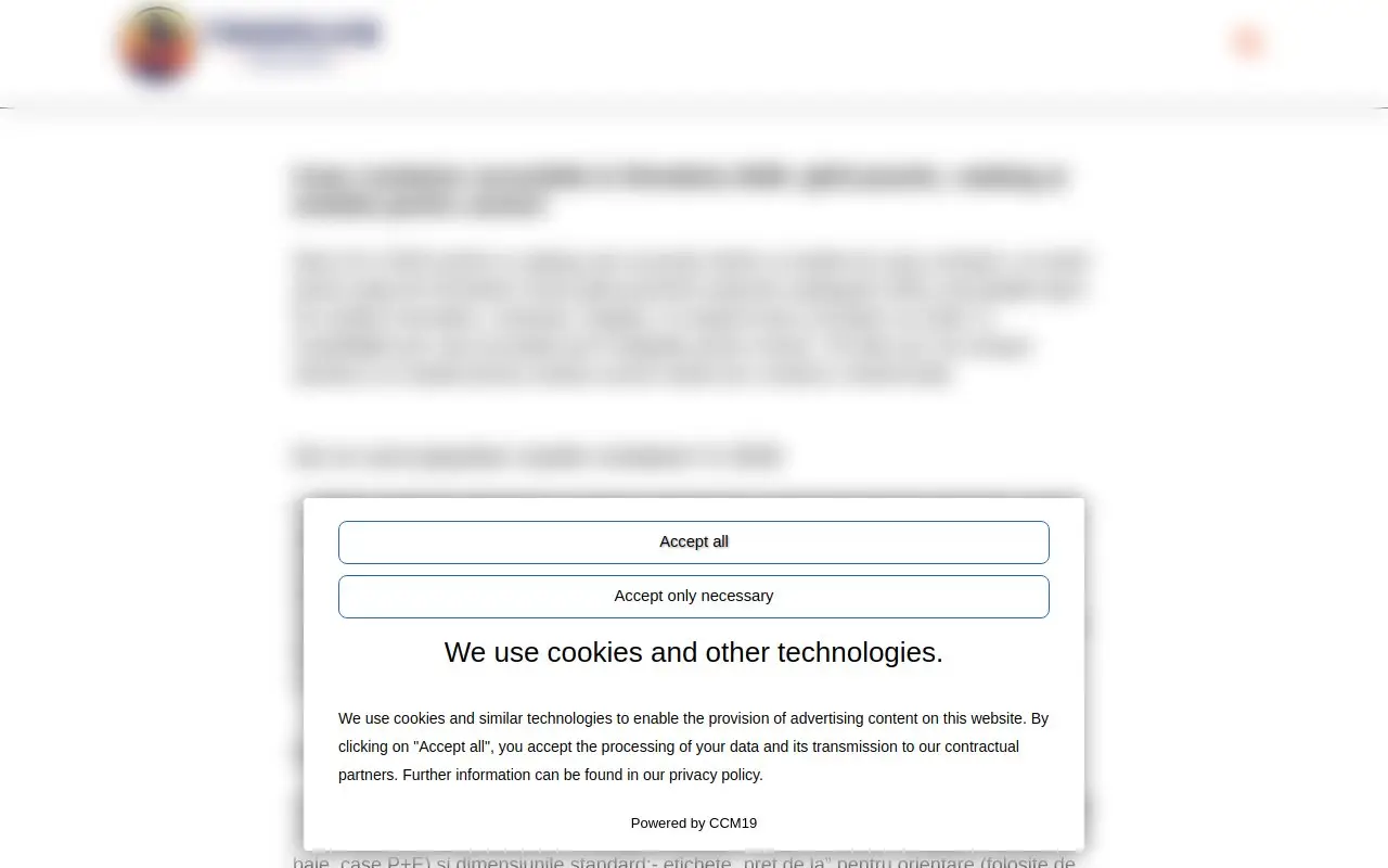 Landing page screenshot
