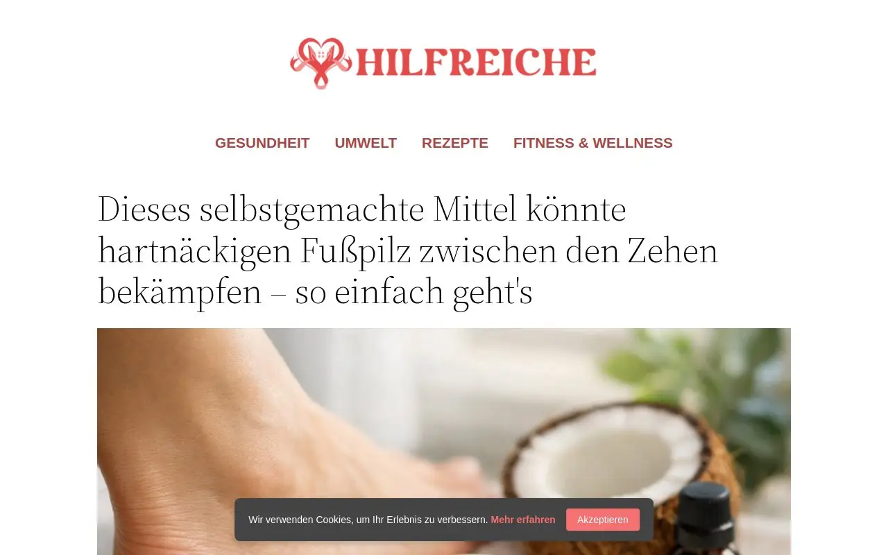 Landing page screenshot
