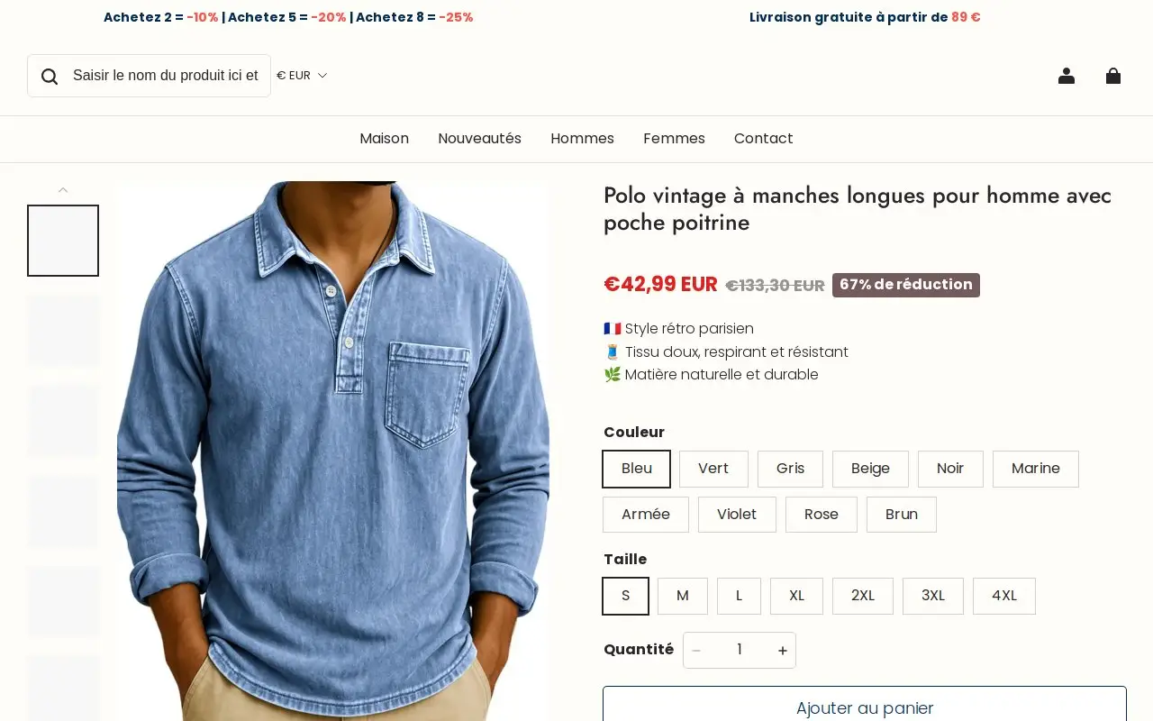 Landing page screenshot