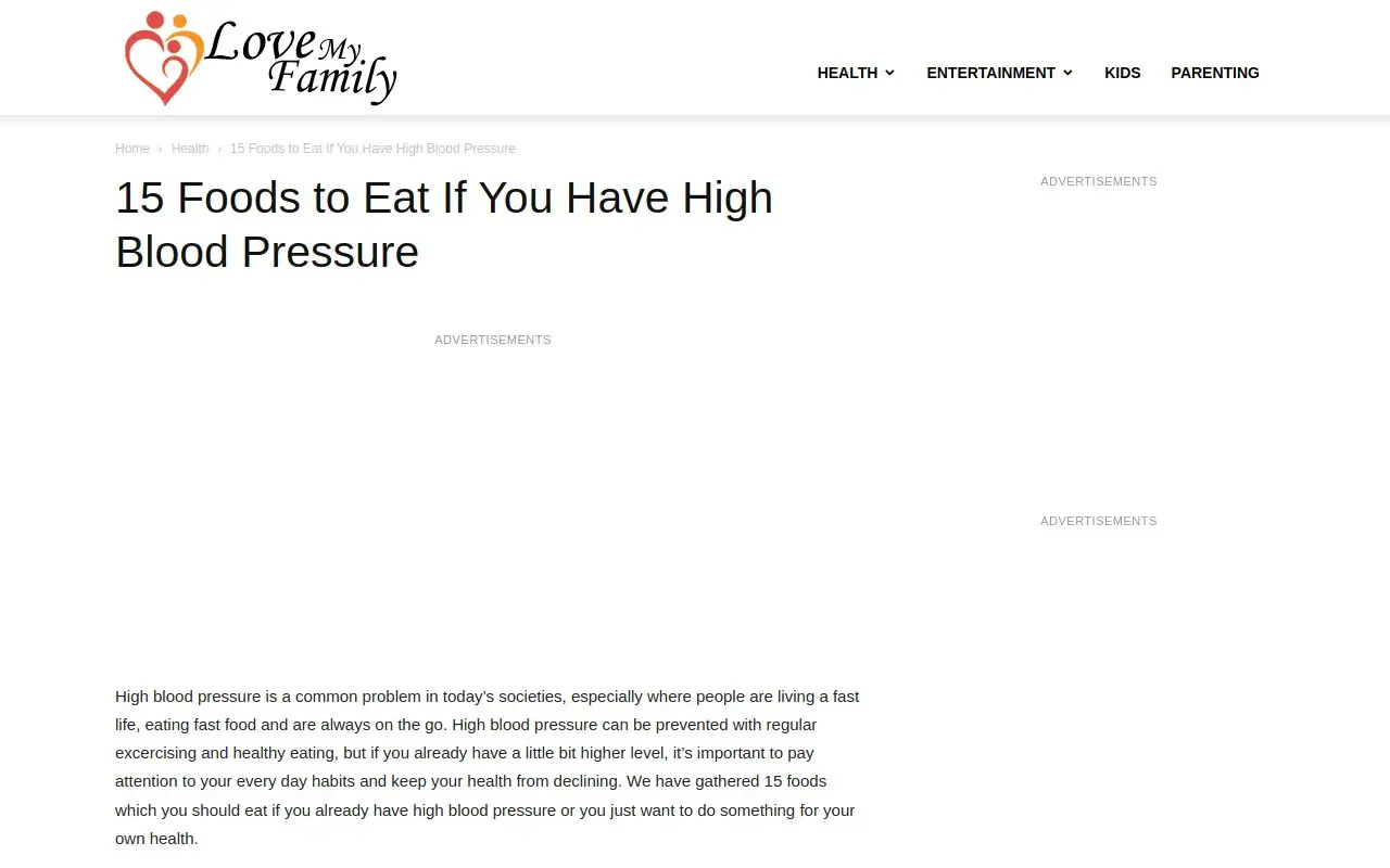 Landing page screenshot