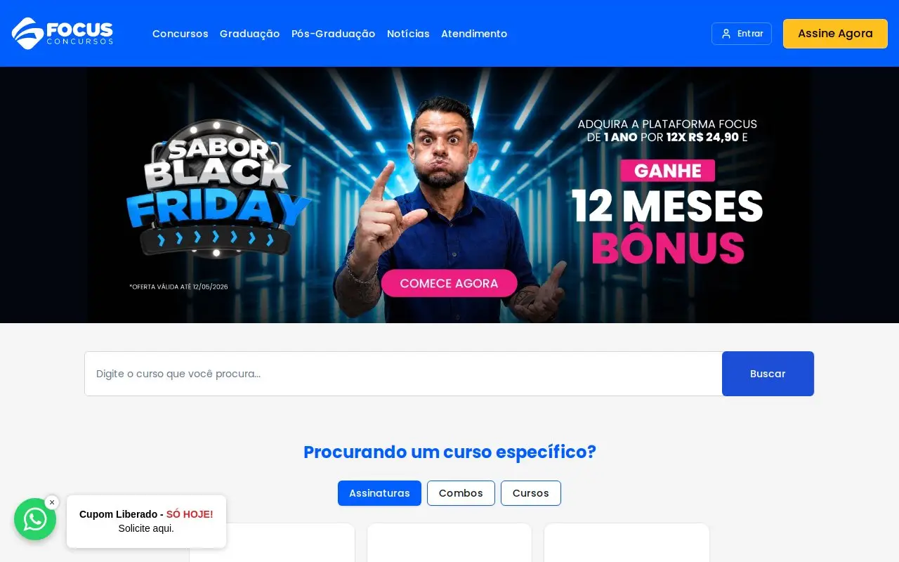 Landing page screenshot