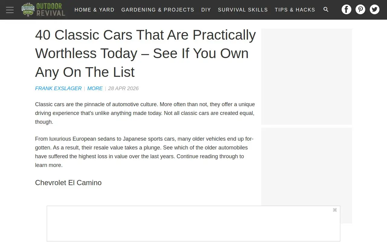 Landing page screenshot