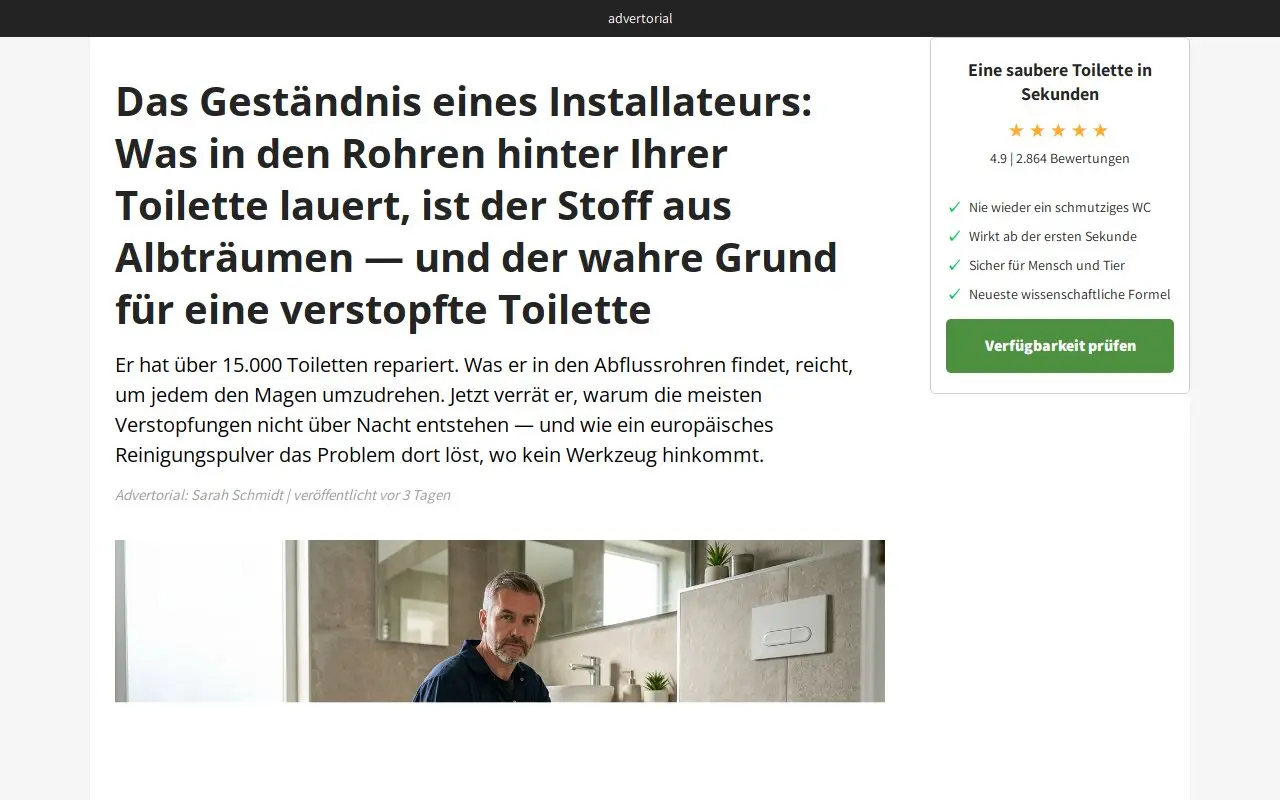 Landing page screenshot