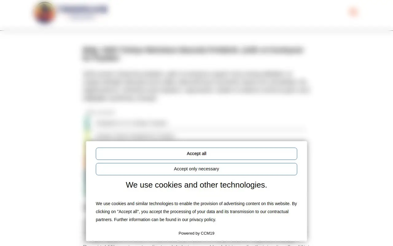Landing page screenshot