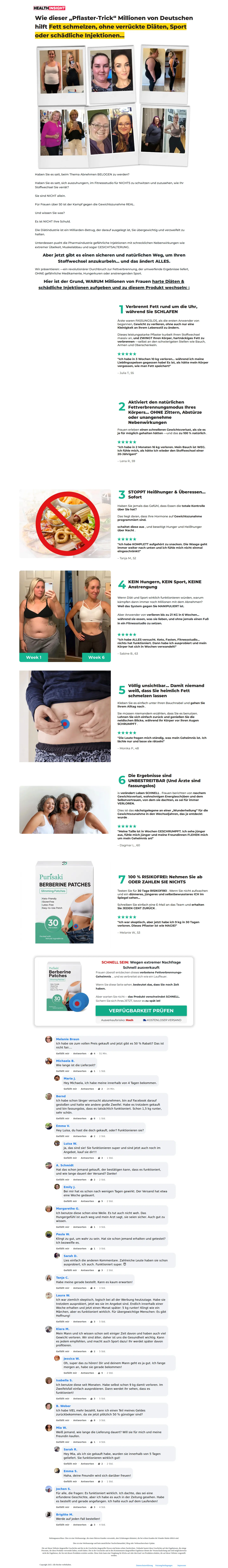 Landing page screenshot