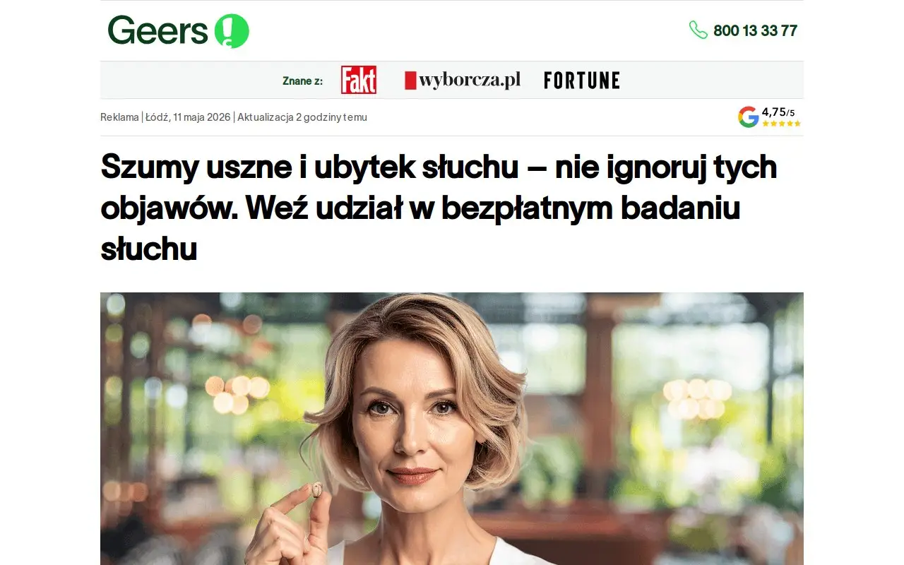 Landing page screenshot