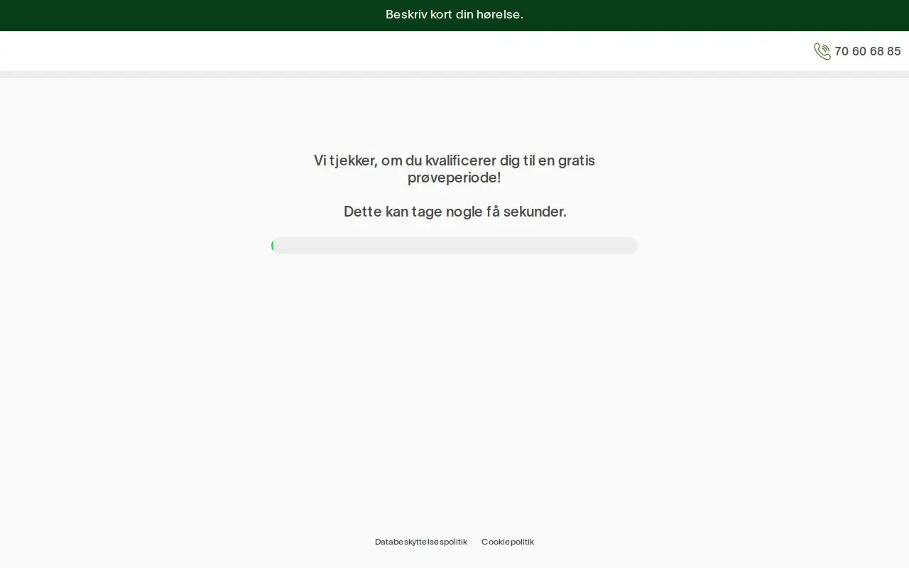 Landing page screenshot
