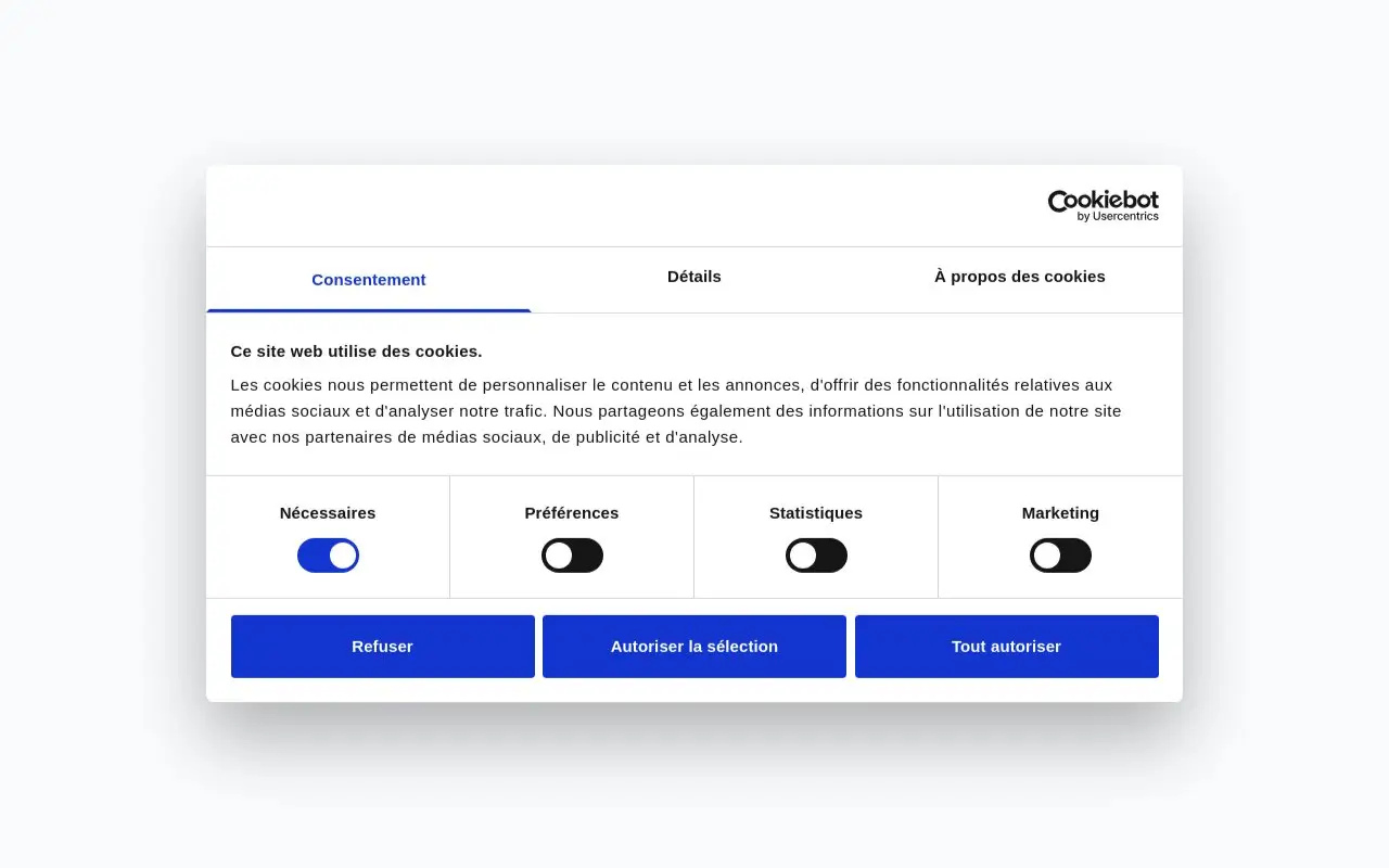 Landing page screenshot