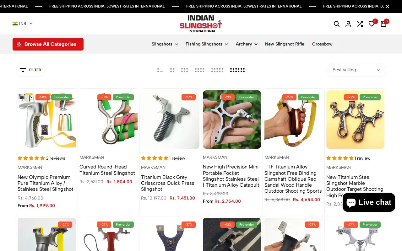 Landing page screenshot