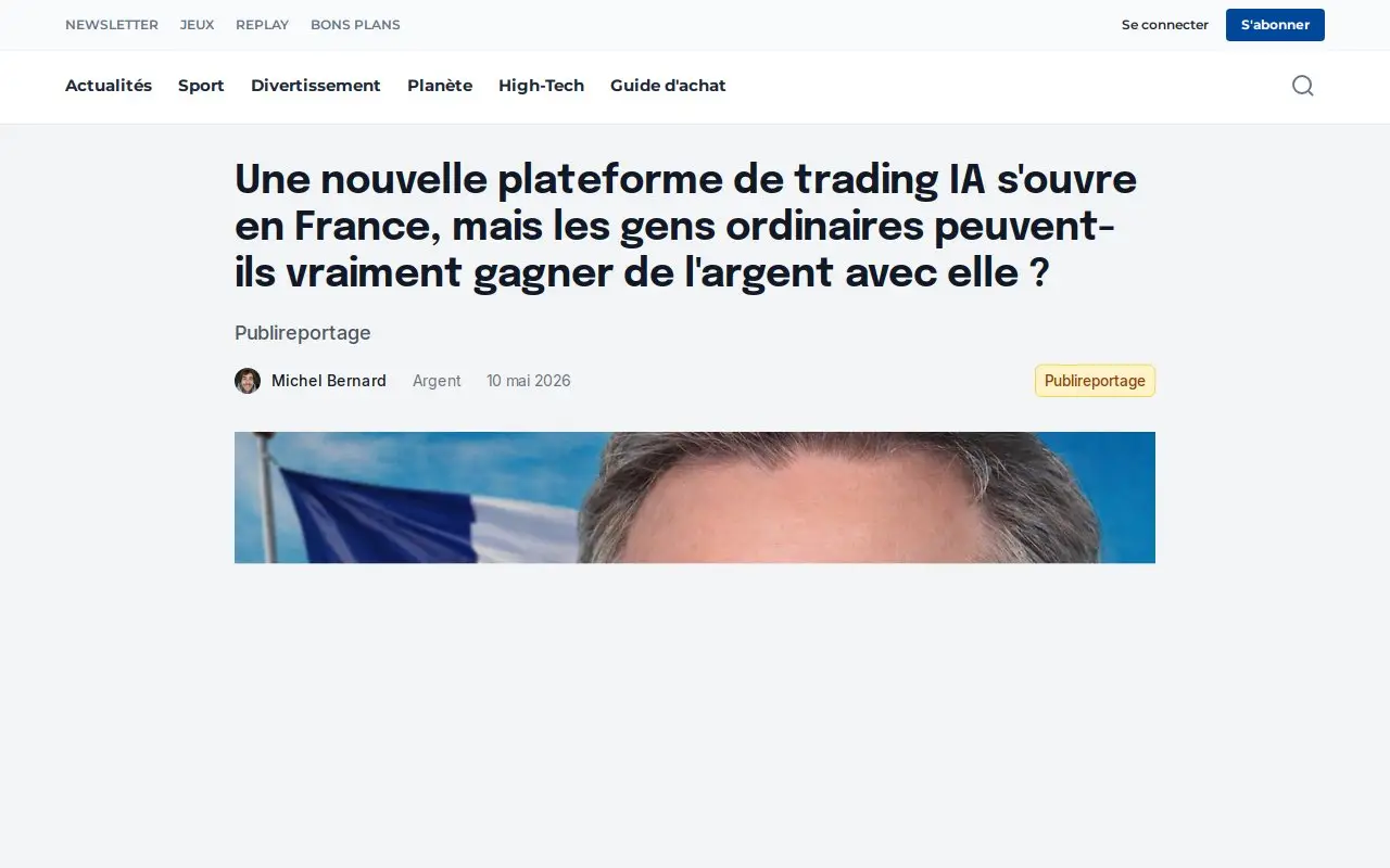 Landing page screenshot