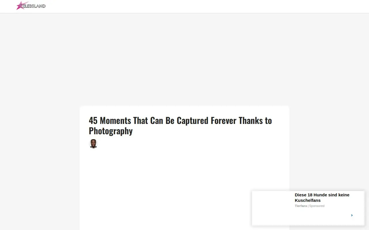 Landing page screenshot