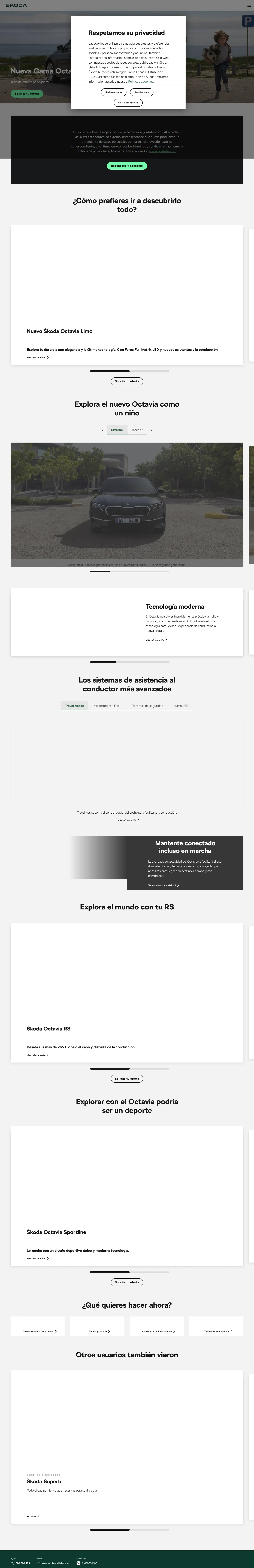 Landing page screenshot
