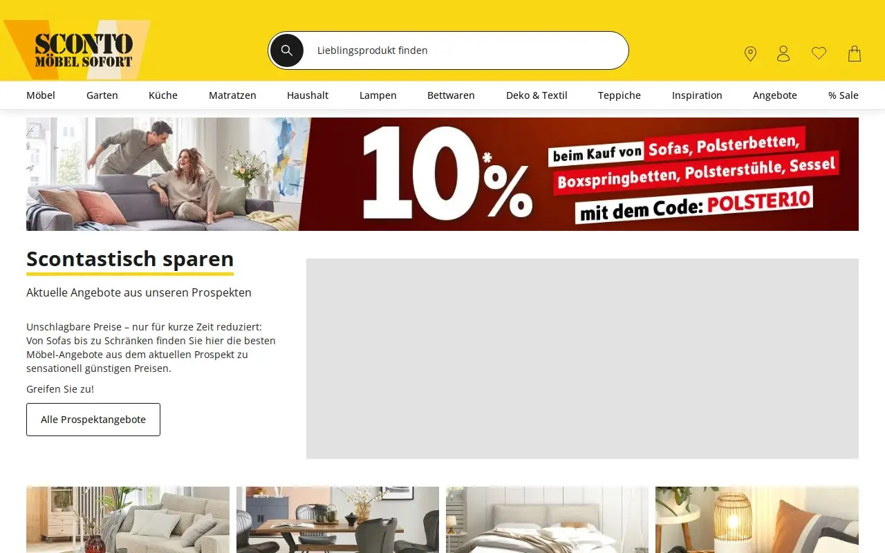 Landing page screenshot