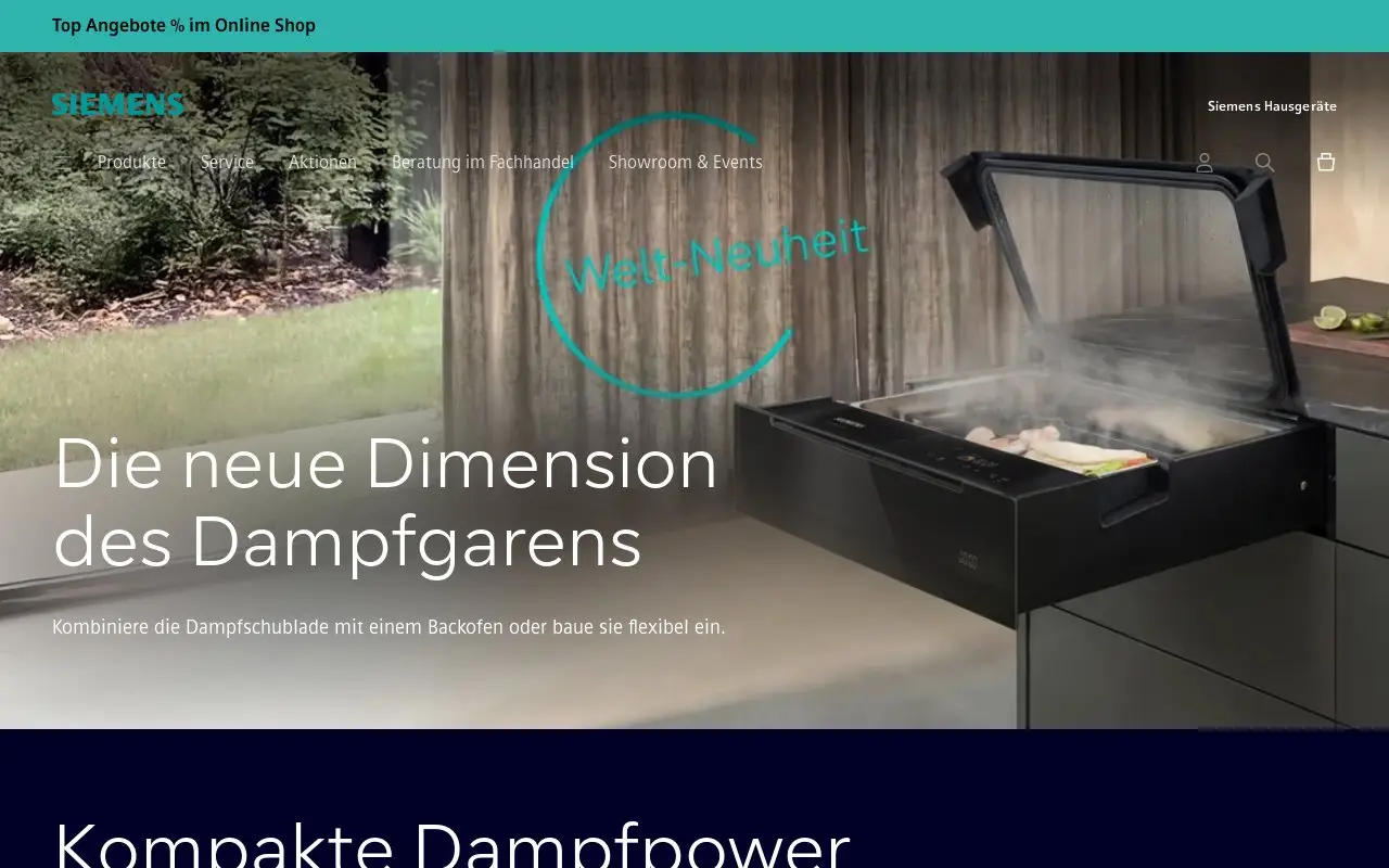 Landing page screenshot