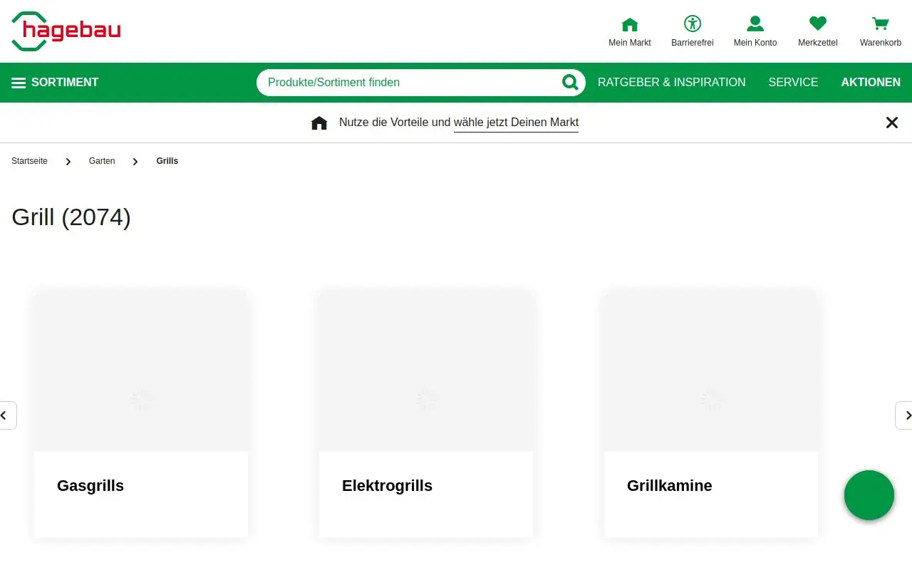 Landing page screenshot