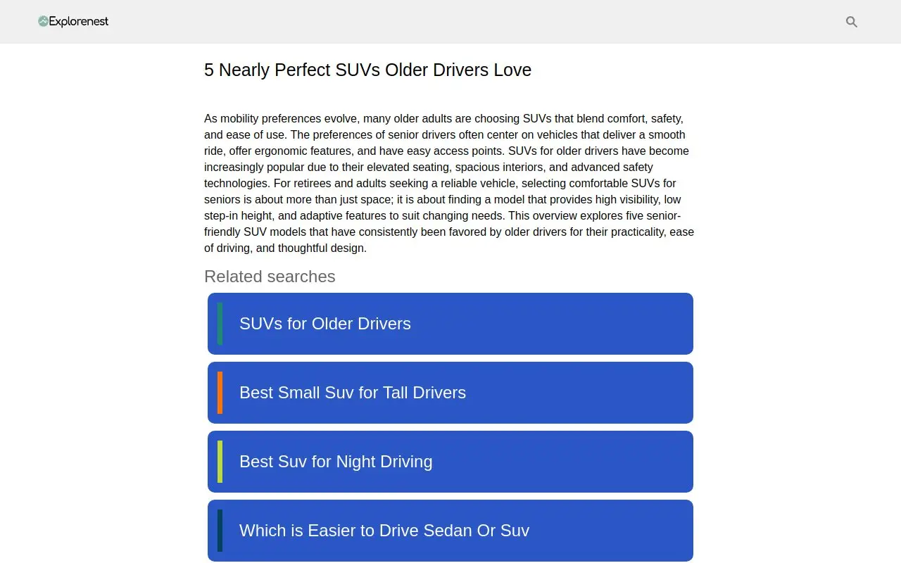 Landing page screenshot