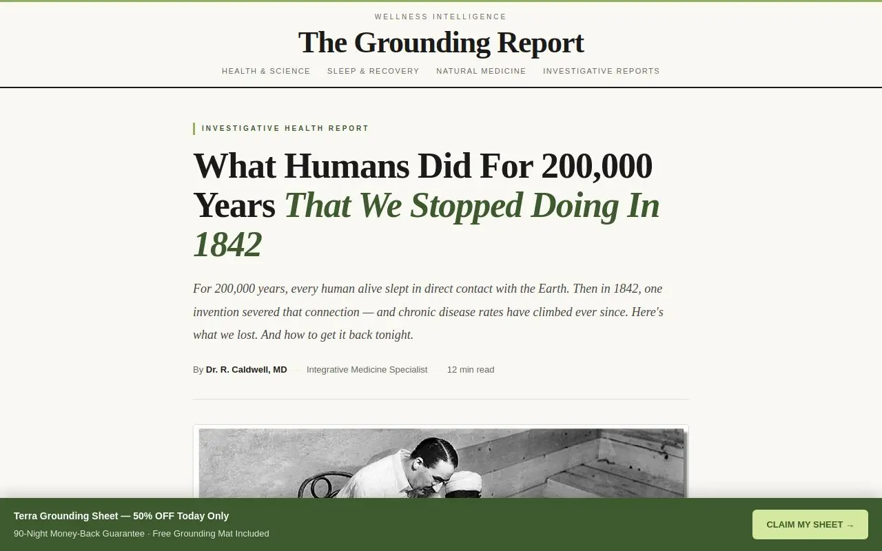 Landing page screenshot