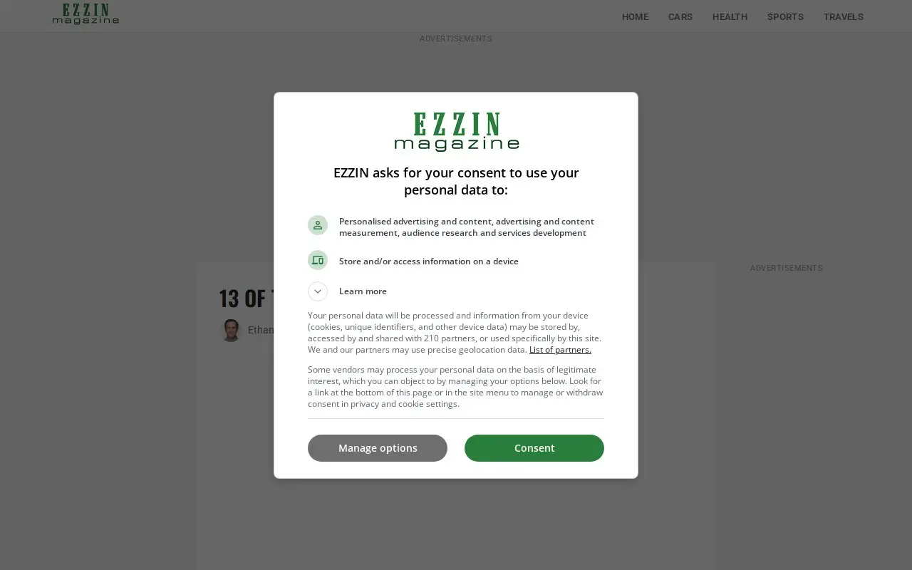 Landing page screenshot