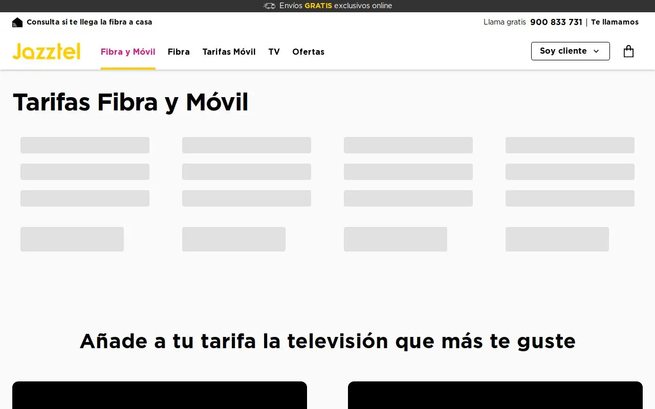 Landing page screenshot